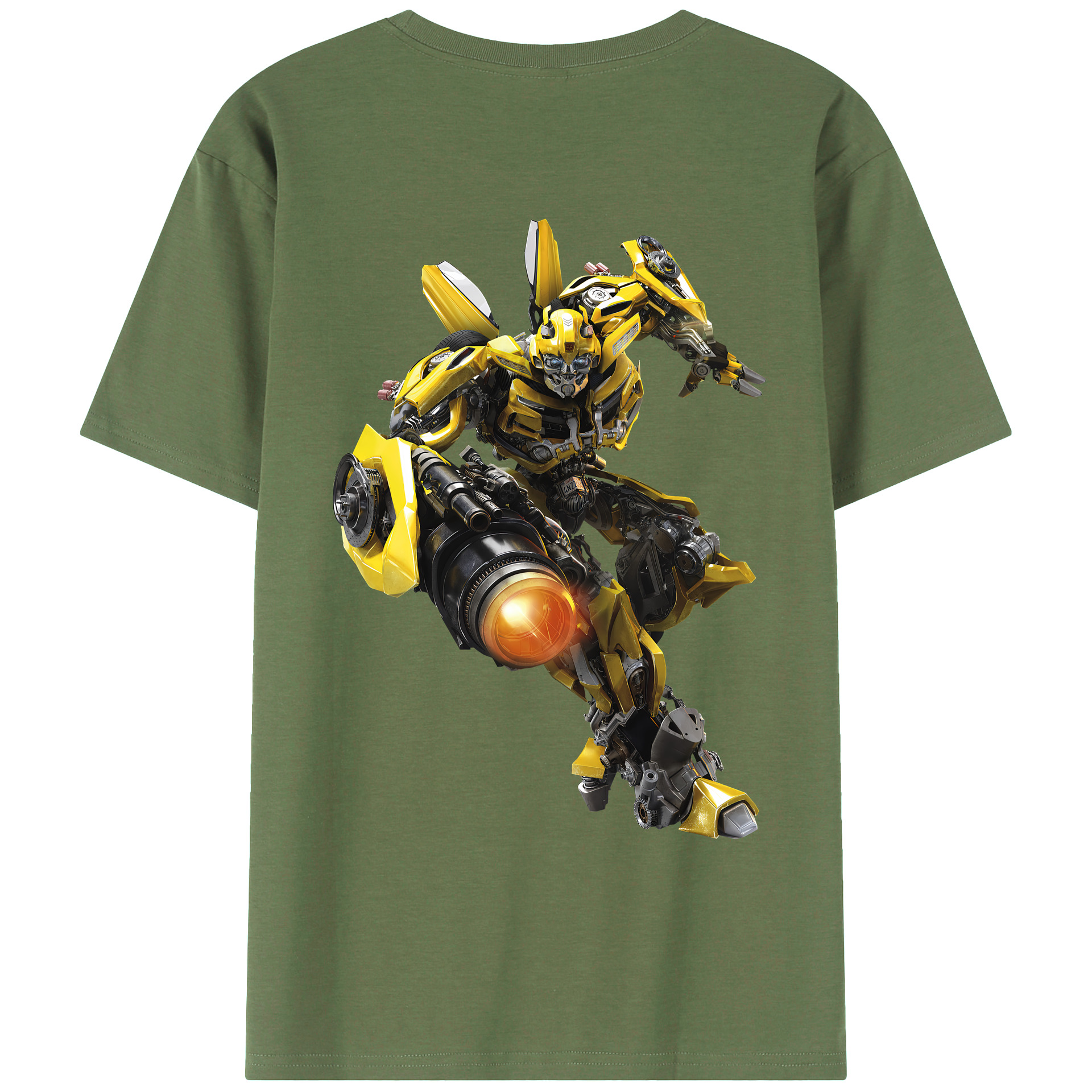 （画像用） Transformers トランスフォーマー 綿100％ メンズ半袖Tシャツ（バックプリント） 通気性